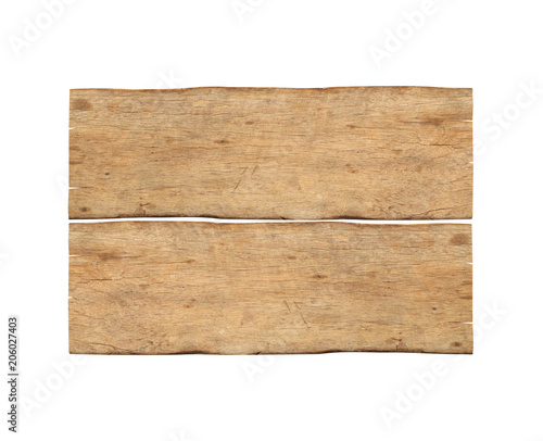 Old plank wood isolated on white background