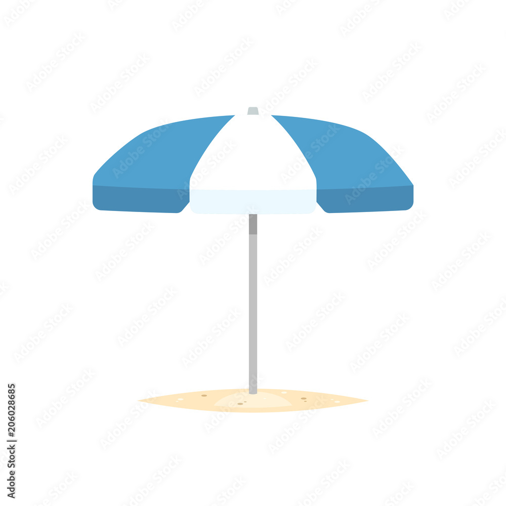 Obraz premium Beach umbrella vector isolated