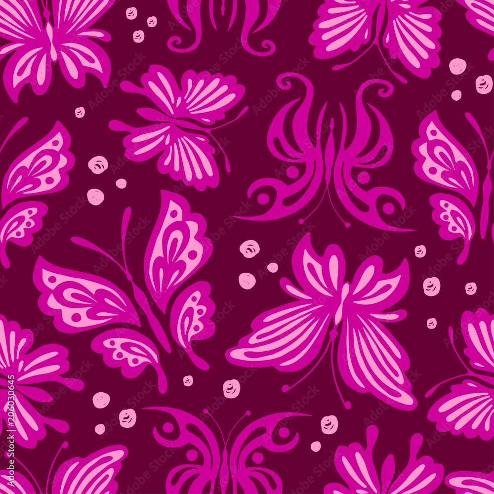 Vector Butterfly Seamless Vector Butterfly Seamless