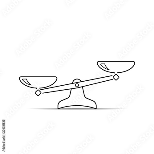 scales icon. simple vector illustration isolated on white background