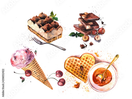 Hand drawn beautiful watercolor illustration