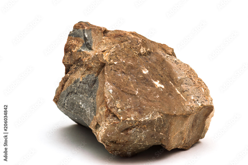 Piece of rock isolated on white background Piece of rock isolated on white background