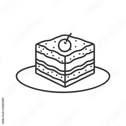 Tiramisu linear icon