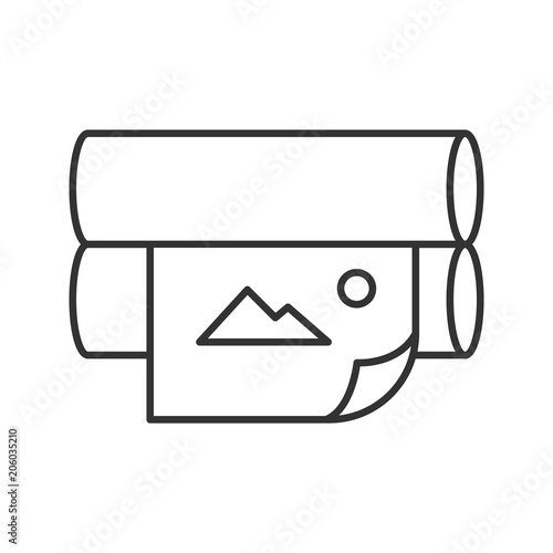 Offset printer linear icon