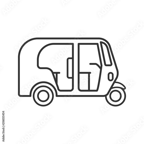 Auto rickshaw linear icon