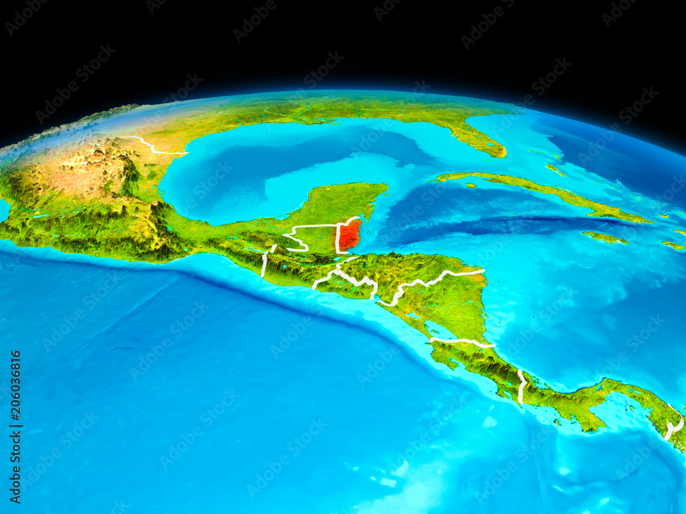 Belize in red