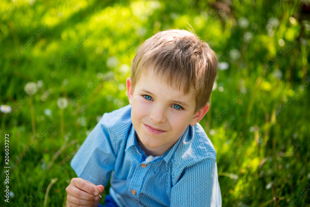 portrait of a boy with blue eyes. The boy in the park. Lovely preschooler in summer on vacation. Children's Day - June 1. beginning of summer holidays
portrait of a boy with blue eyes. The boy in the park. Lovely preschooler in summer on vacation. Children's Day - June 1. beginning of summer holidays