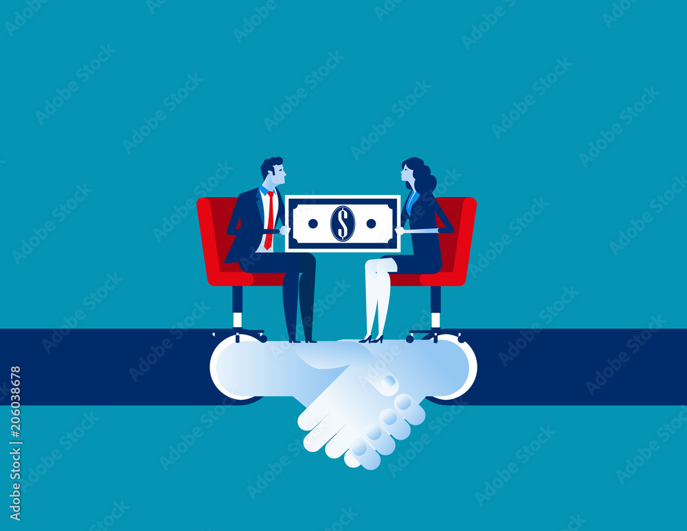 Business corporate and agreement for commerce business. Concept business vector illustration. Flat business cartoon, Design character style. Business corporate and agreement for commerce business. Concept business vector illustration. Flat business cartoon, Design character style.