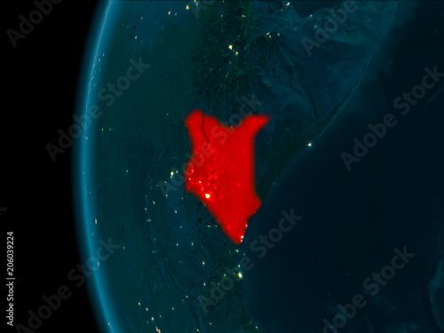 Night view of Kenya