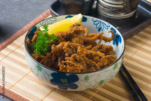 Ika Geso japanese fried spicy squid tentacle photo