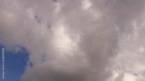 Time-lapse of the sky with clouds on a sunny day