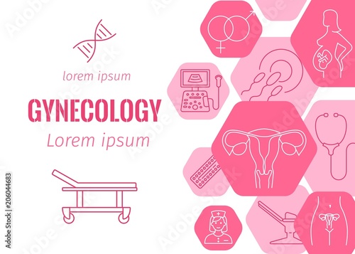 Gynecology flat banner photo