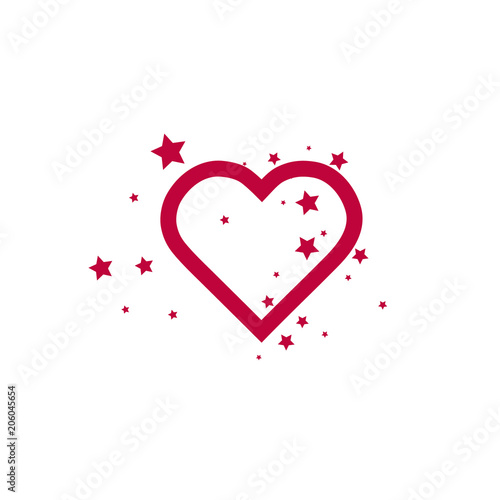 Add to favorites icon - Heart with Stars