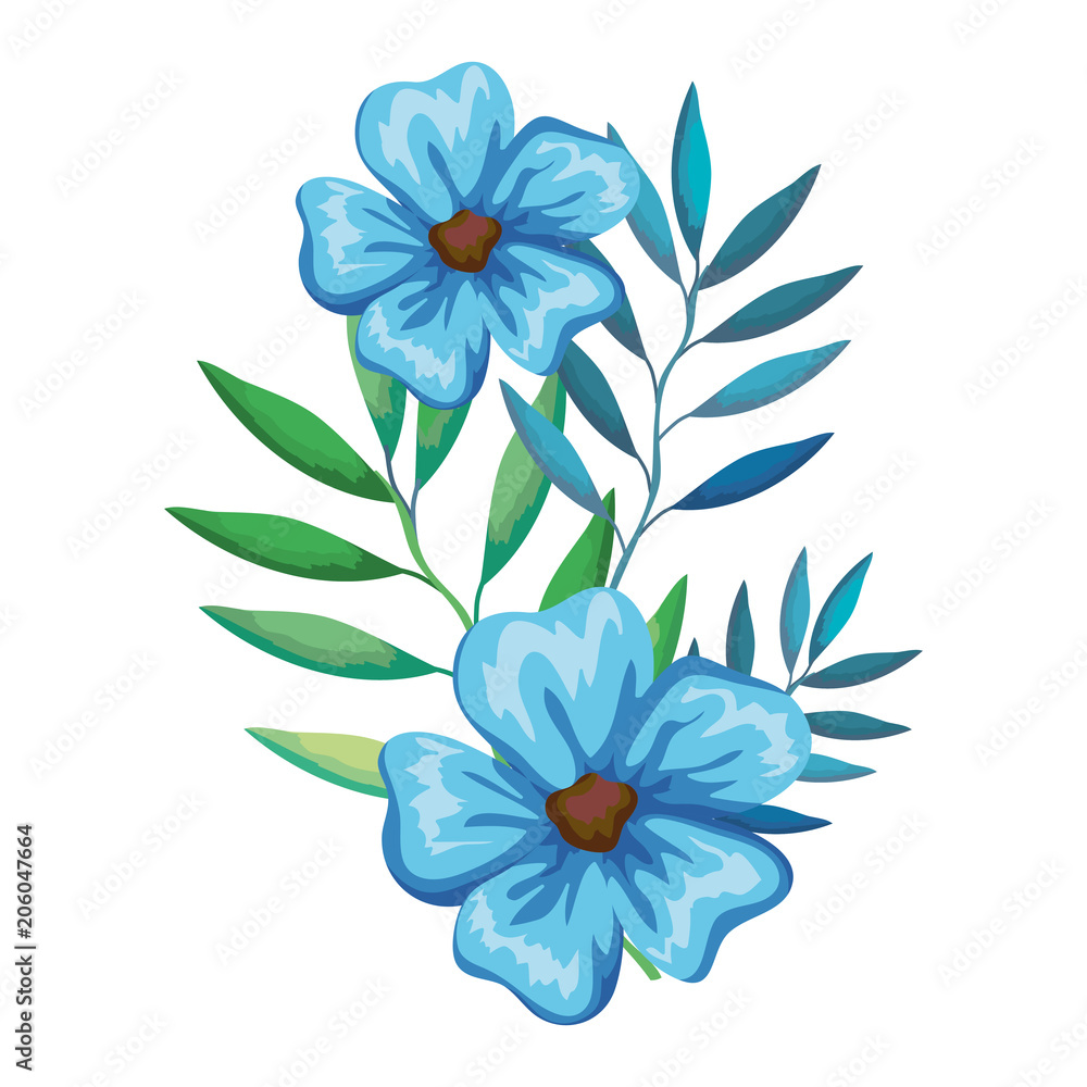 flower and leafs decorative icon vector illustration design flower and leafs decorative icon vector illustration design