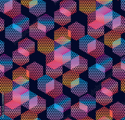Abstract geometric colorful seamless pattern