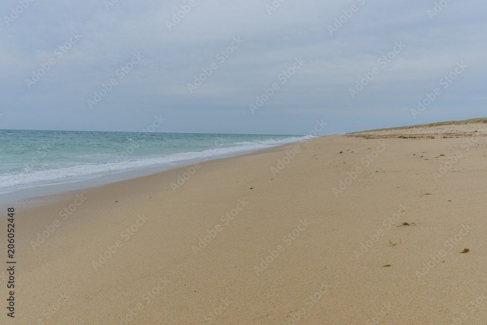 Empty beach on a gray day Empty beach on a gray day