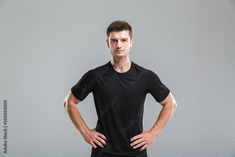 Portrait of a focused young sportsman standing Portrait of a focused young sportsman standing