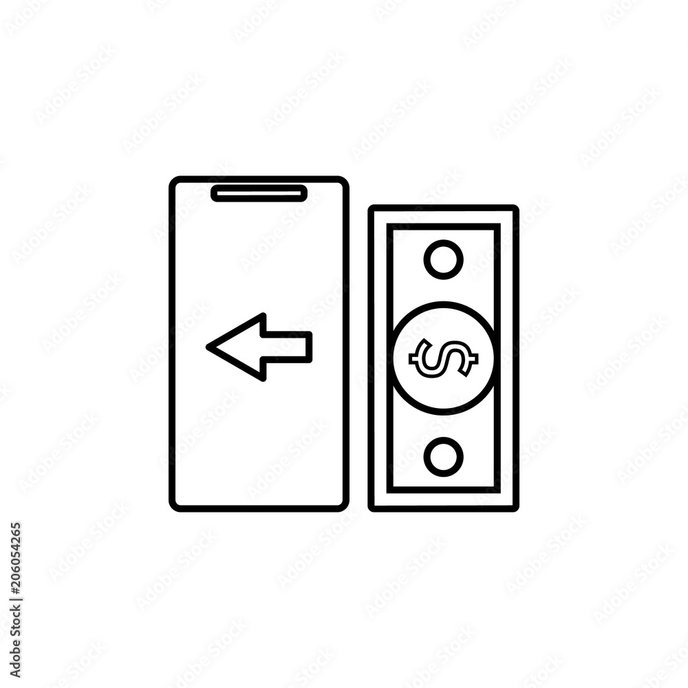 mobile banking icon. Element of mobile banking for smart concept and web apps. Thin line mobile banking icon can be used for web and mobile mobile banking icon. Element of mobile banking for smart concept and web apps. Thin line mobile banking icon can be used for web and mobile