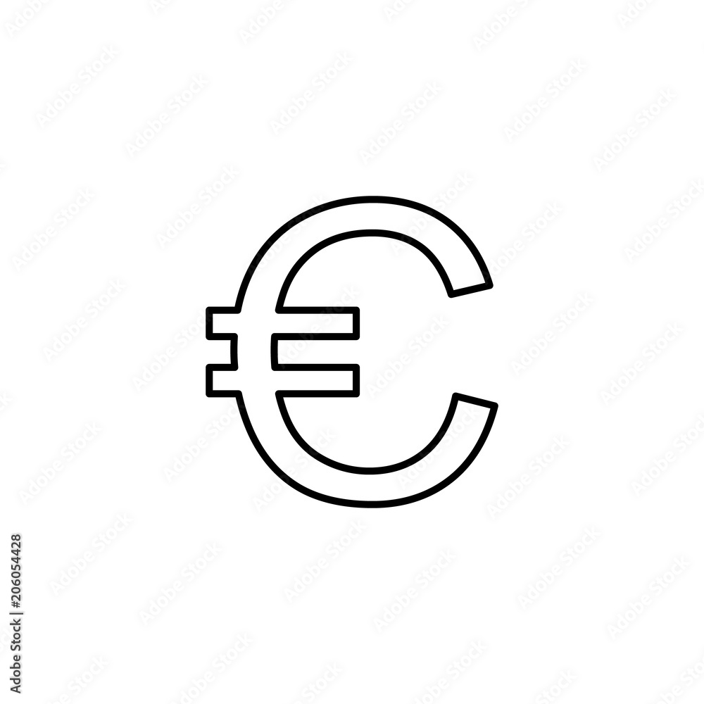 euro sign icon. Element of mobile banking for smart concept and web apps. Thin line euro sign icon can be used for web and mobile euro sign icon. Element of mobile banking for smart concept and web apps. Thin line euro sign icon can be used for web and mobile