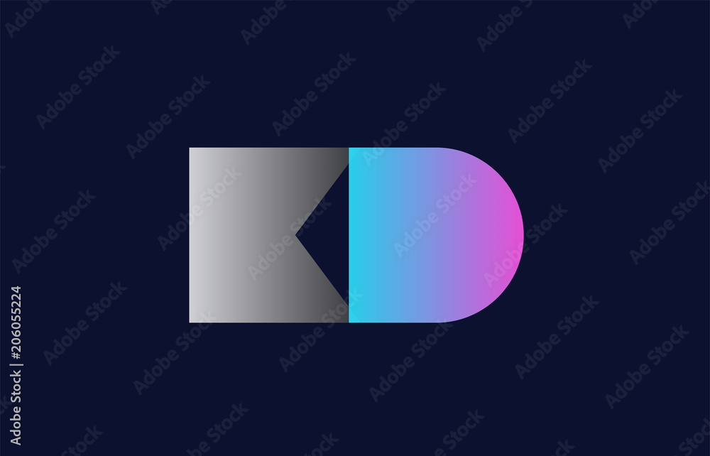 initial alphabet letter kd k d logo company icon design initial alphabet letter kd k d logo company icon design