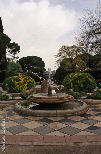 Stone fountain in the park