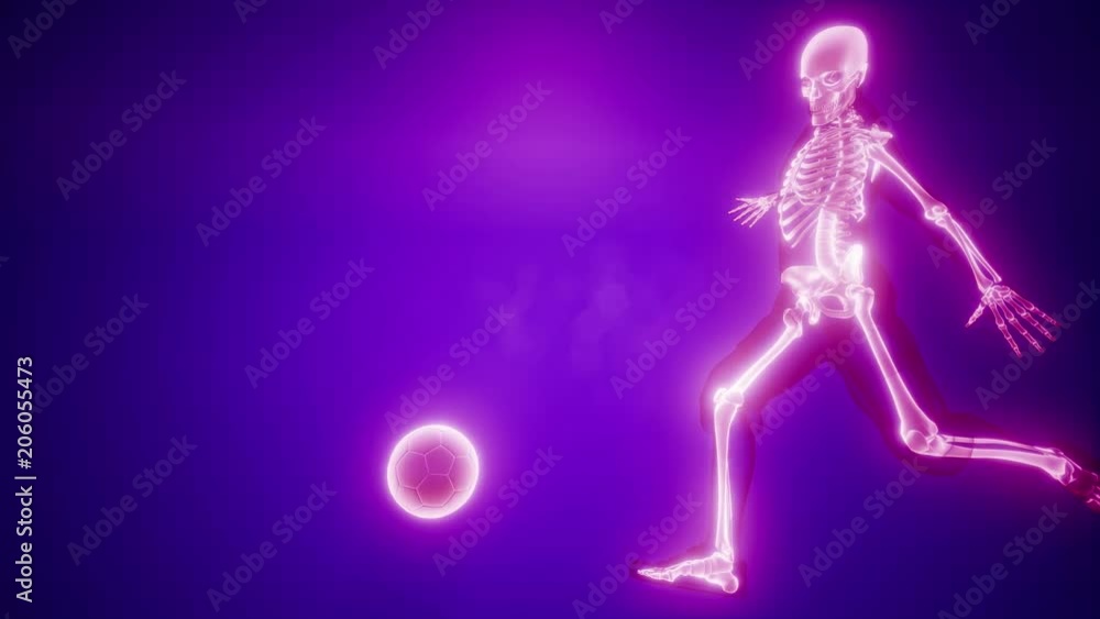 soccer player with visible bones soccer player with visible bones