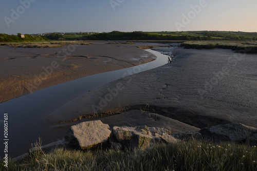 Mud flats River Camel Estuary Cornwall