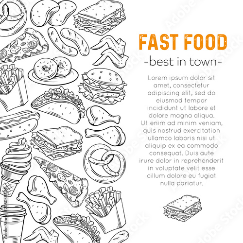 template with fast food