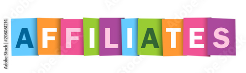 AFFILIATES colourful letters icon