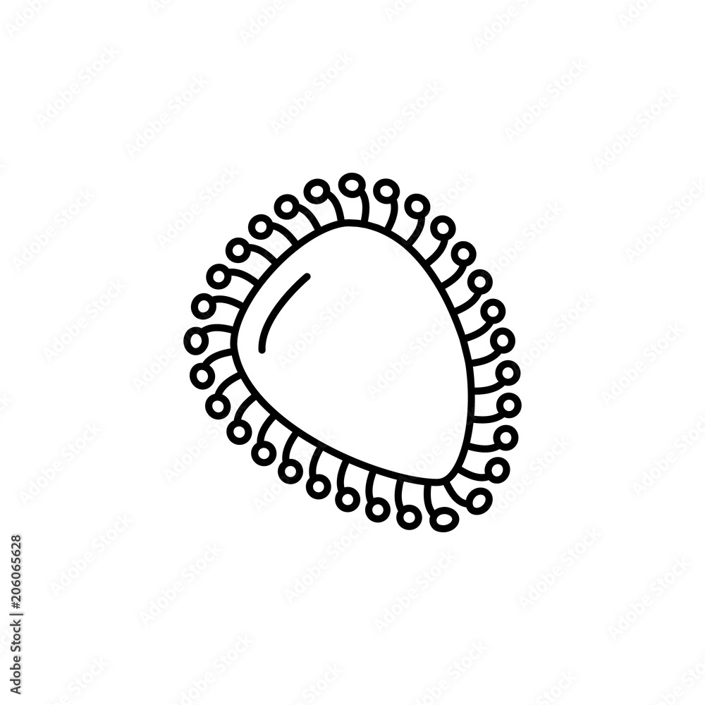 virus icon. Element of microorganisms icon for mobile concept and web apps. Thin line virus icon can be used for web and mobile virus icon. Element of microorganisms icon for mobile concept and web apps. Thin line virus icon can be used for web and mobile