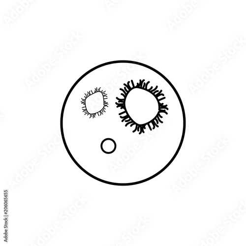 bacteria in vitro icon. Element of microorganisms icon for mobile concept and web apps. Thin line bacteria in vitro icon can be used for web and mobile