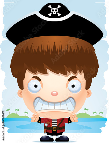 Angry Cartoon Boy Pirate