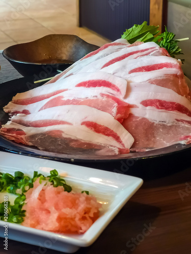 Okinawa style local pork shabu in Naha