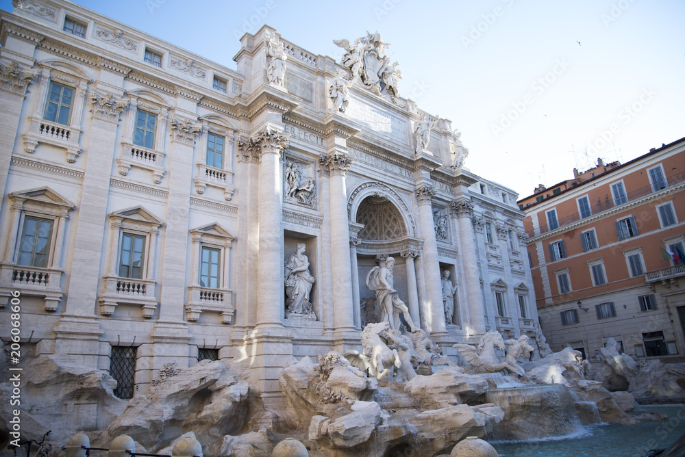 The Trevi Fountain (Italian: Fontana di Trevi) is a fountain in the Trevi district in Rome, Italy, designed by Italian architect Nicola Salvi and completed by Giuseppe Pannini, in 1762.