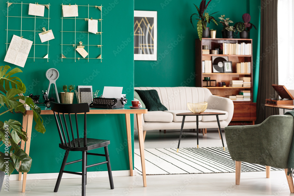 Green open space interior Green open space interior