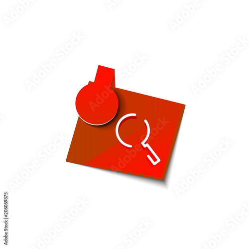 Search magnifyier web button, magnify icon. Modern magnifying glass sign, web site design or mobile app photo