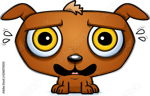 Terrified Little Cartoon Dog