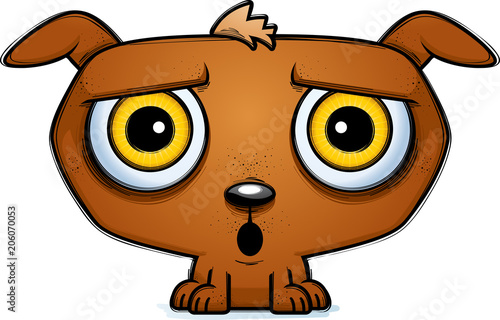 Surprised Little Cartoon Dog