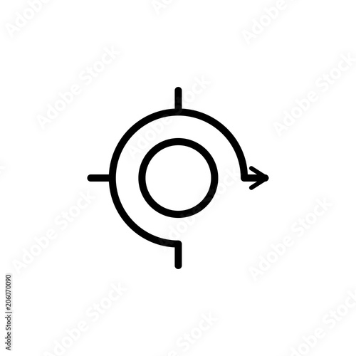 reversal spot icon. Element of navigation for mobile concept and web apps. Thin line reversal spot icon can be used for web and mobile