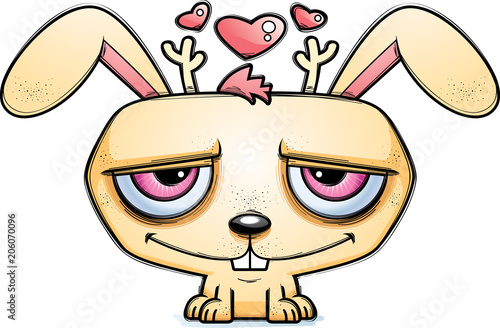 Little Cartoon Jackalope in Love