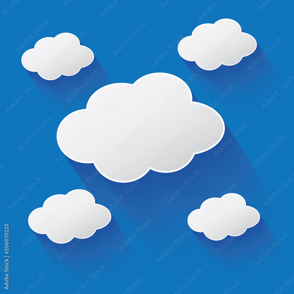 A cloud of paper floating in the sky A cloud of paper floating in the sky
