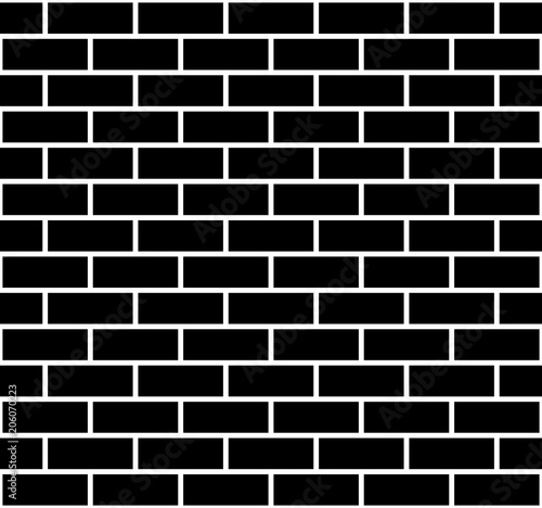 Illustration of seamless brick wall 