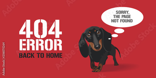 404 error page vector illustration, banner