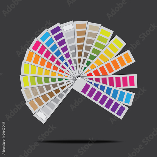 Pantone Illustration With a gray background