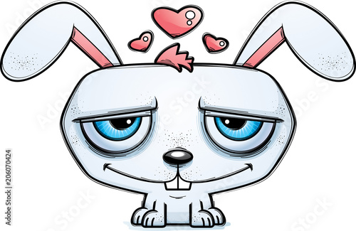 Little Cartoon Rabbit in Love
