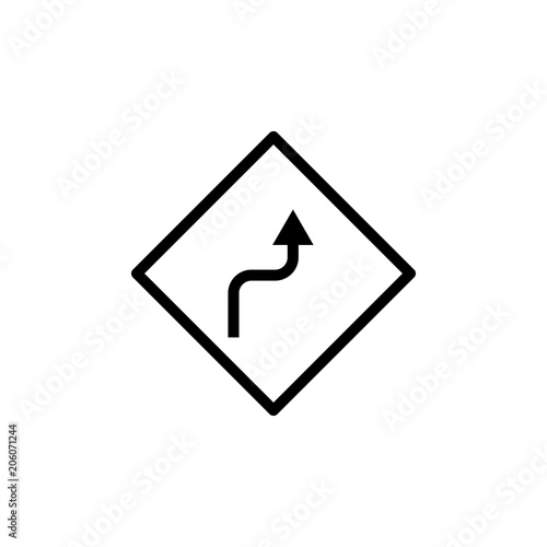 Free Download zigzag sign icon. Element of navigation for mobile concept and web apps. Thin line zigzag sign icon can be used for web and mobile - GFXLoad