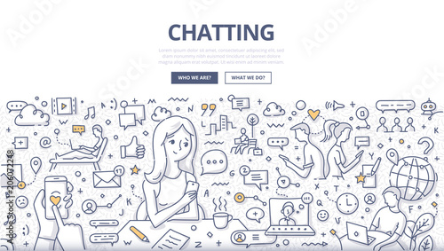 Chatting Doodle Concept
