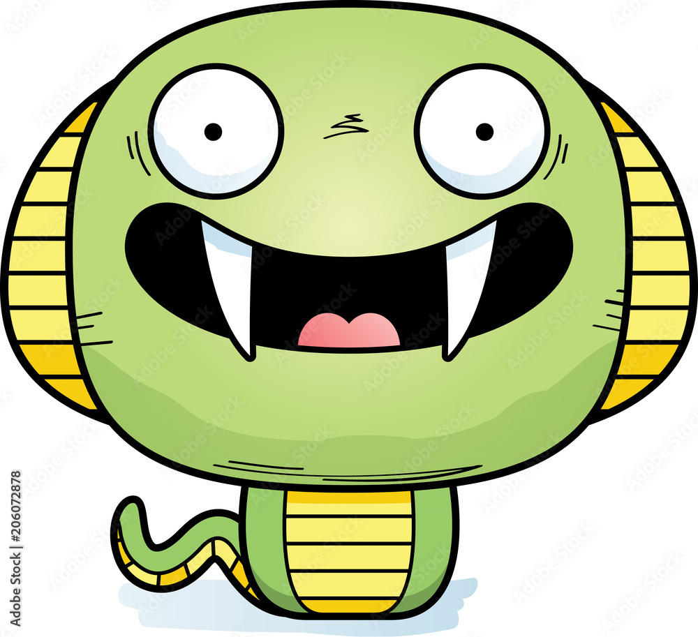 Obraz premium Smiling Cartoon Cobra