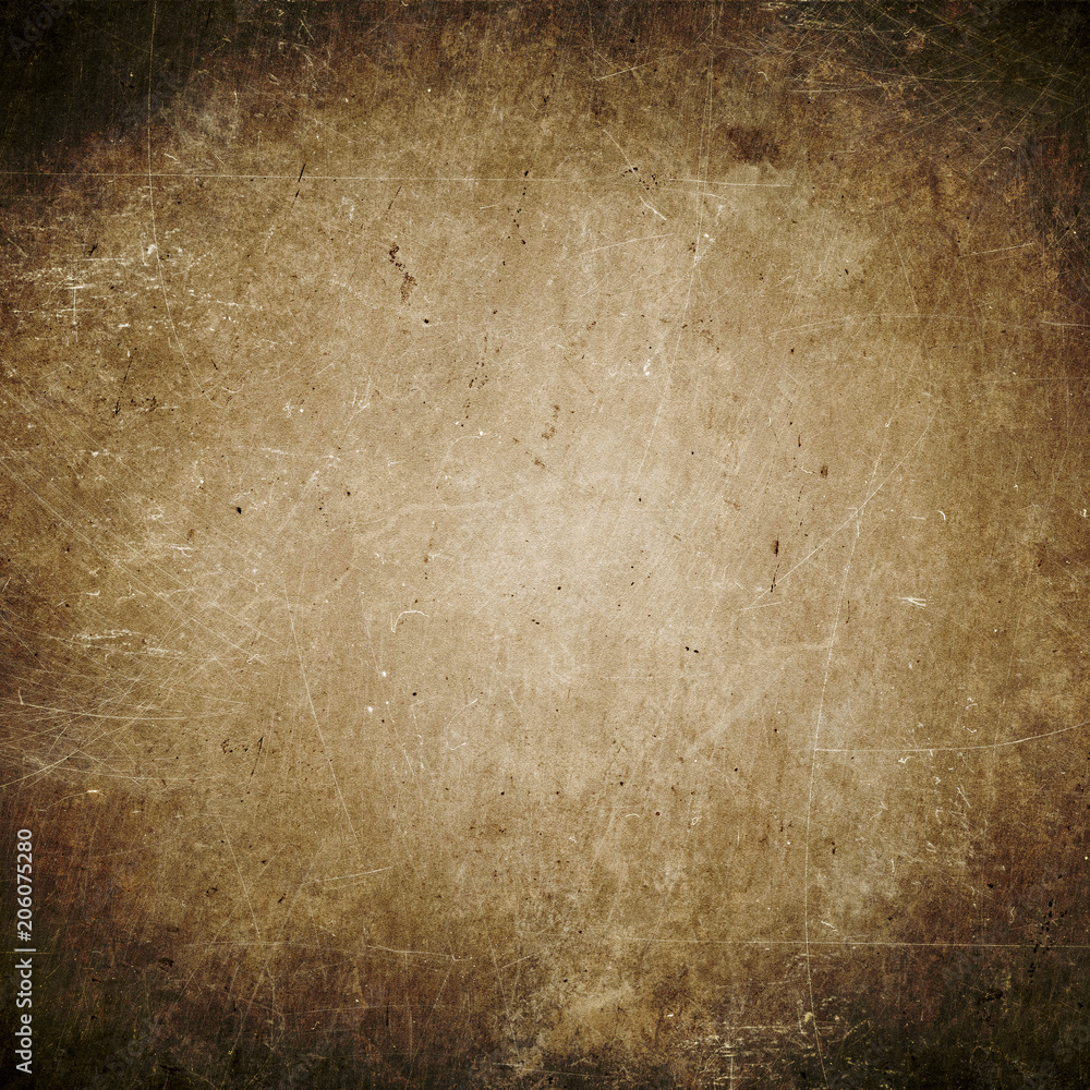 Dark grunge background, brown, paper texture, dust, dirt, stains, vintage