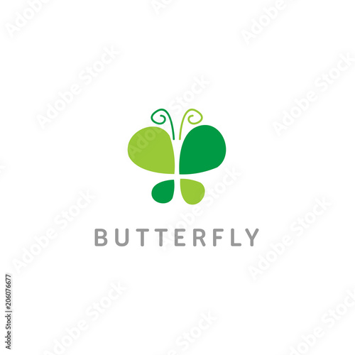 Green Butterfly Vector Design Illustration